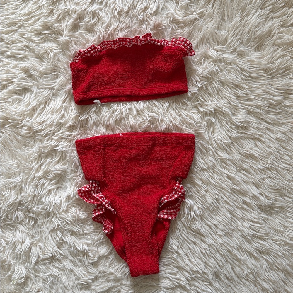 NWT Hunza G Peggy Red Bikini Set one size - Picture 5 of 9